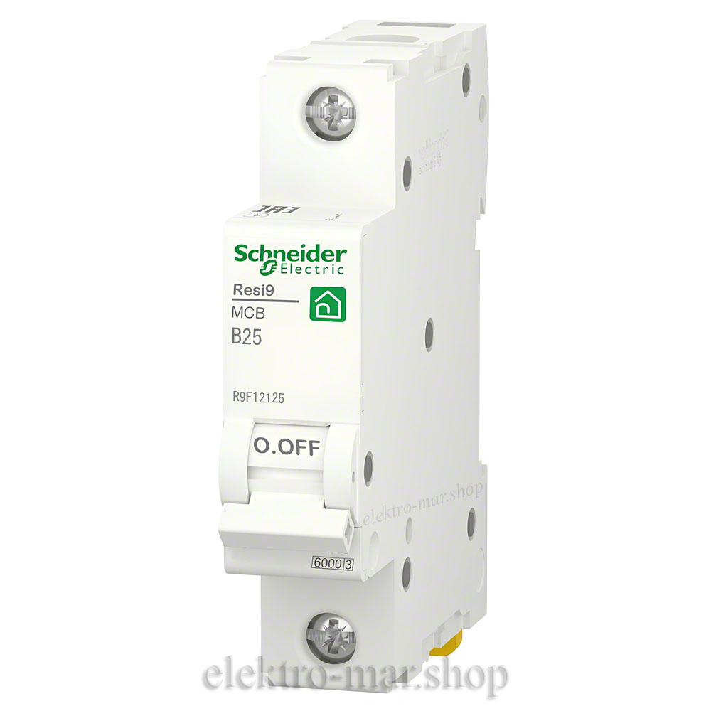 Автоматичний вимикач 6кА  B25/1р, Resi9 Schneider Electric R9F02125