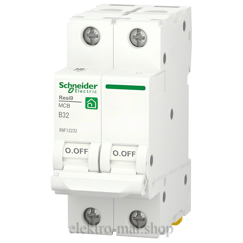 Автоматичний вимикач 6кА  B32/2р, Resi9 Schneider Electric R9F02232