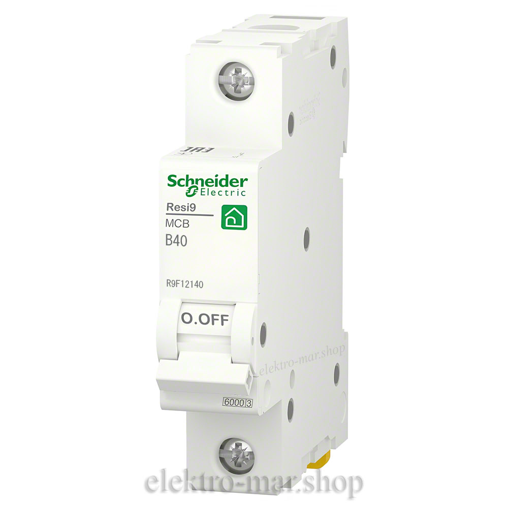 Автоматичний вимикач 6кА  B40/1р, Resi9 Schneider Electric R9F02140