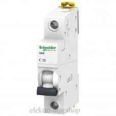 Автоматичний вимикач 6кА  С25/1р, Acti9 Schneider Electric A9K24125