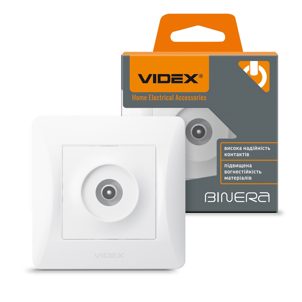 Розетка телевизионная VIDEX Binera белая