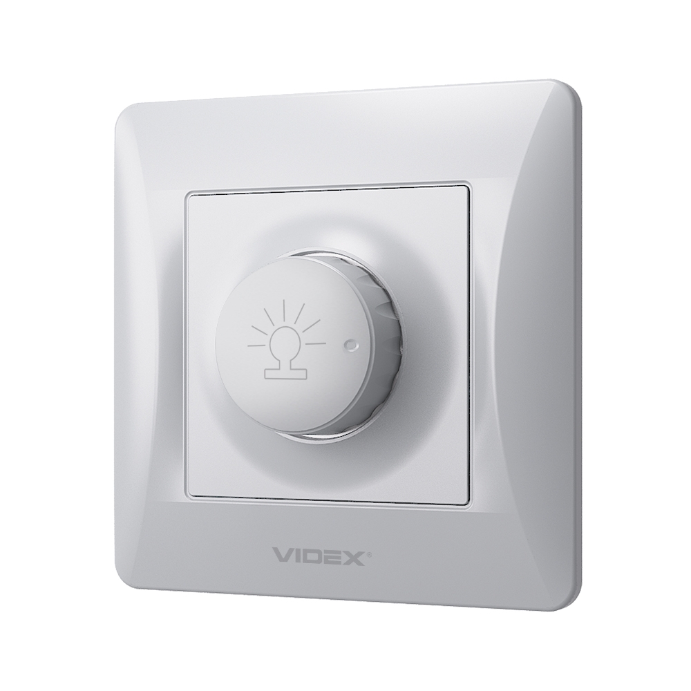 Дімер 600W Videx Binera срібний шовк