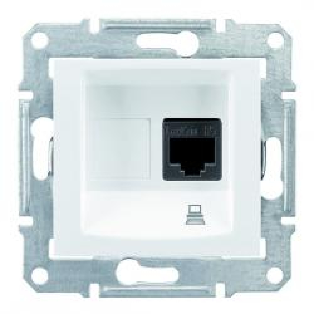 Розетка комп`ютерна RJ45 Sedna білий