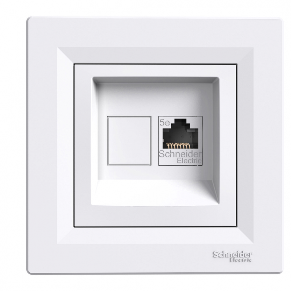 Розетка комп'ютерна RJ45 Asfora білий
