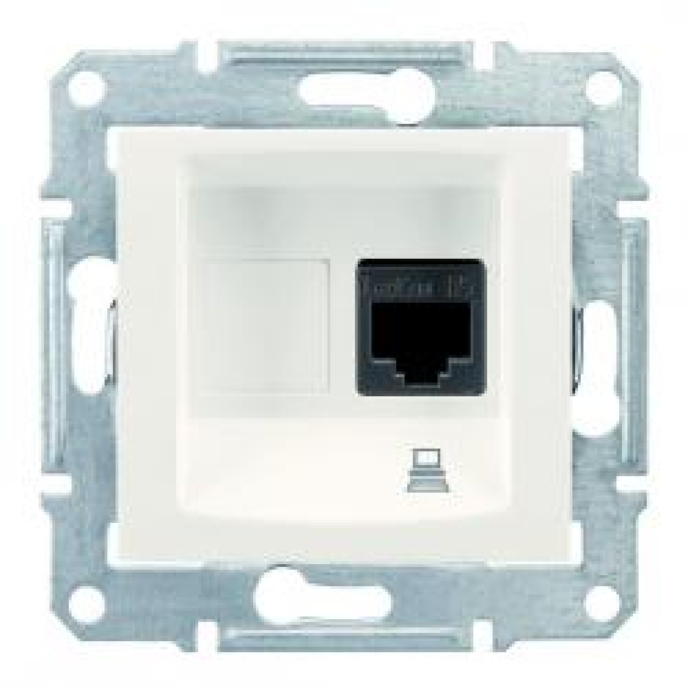 Розетка комп`ютерна RJ45 Sedna слонова кістка 