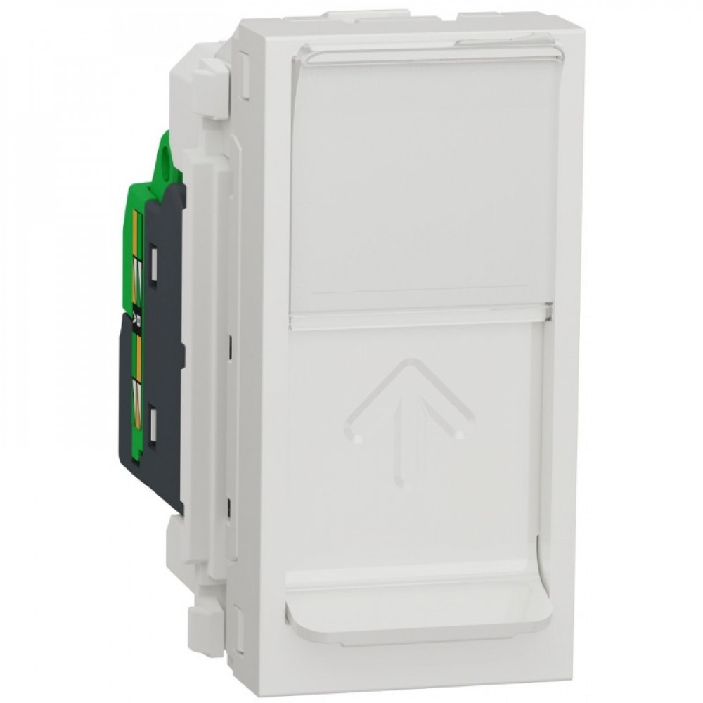 Розетка комп'ютерна RJ45,одинарна, кат5е UTP, 1модуль, Unica NEW білий