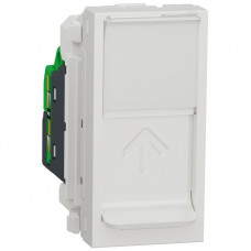 Розетка комп'ютерна RJ45,одинарна, кат5е UTP, 1модуль, Unica NEW білий