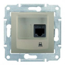 Розетка комп`ютерна RJ45 Sedna тітан