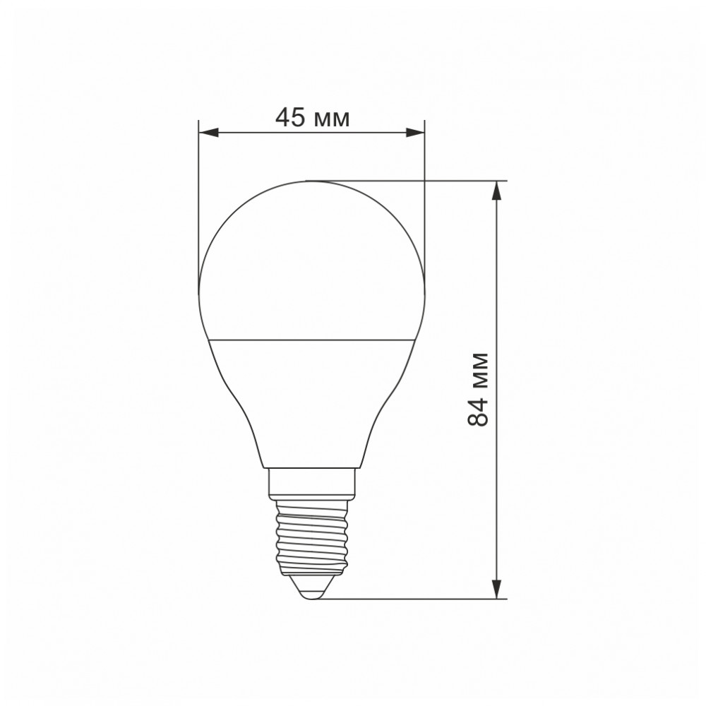 LED лампа Videx G45e 3,5W E14 4100K