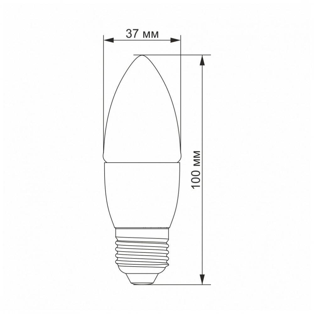 LED лампа Videx C37e 7W E27 4100K