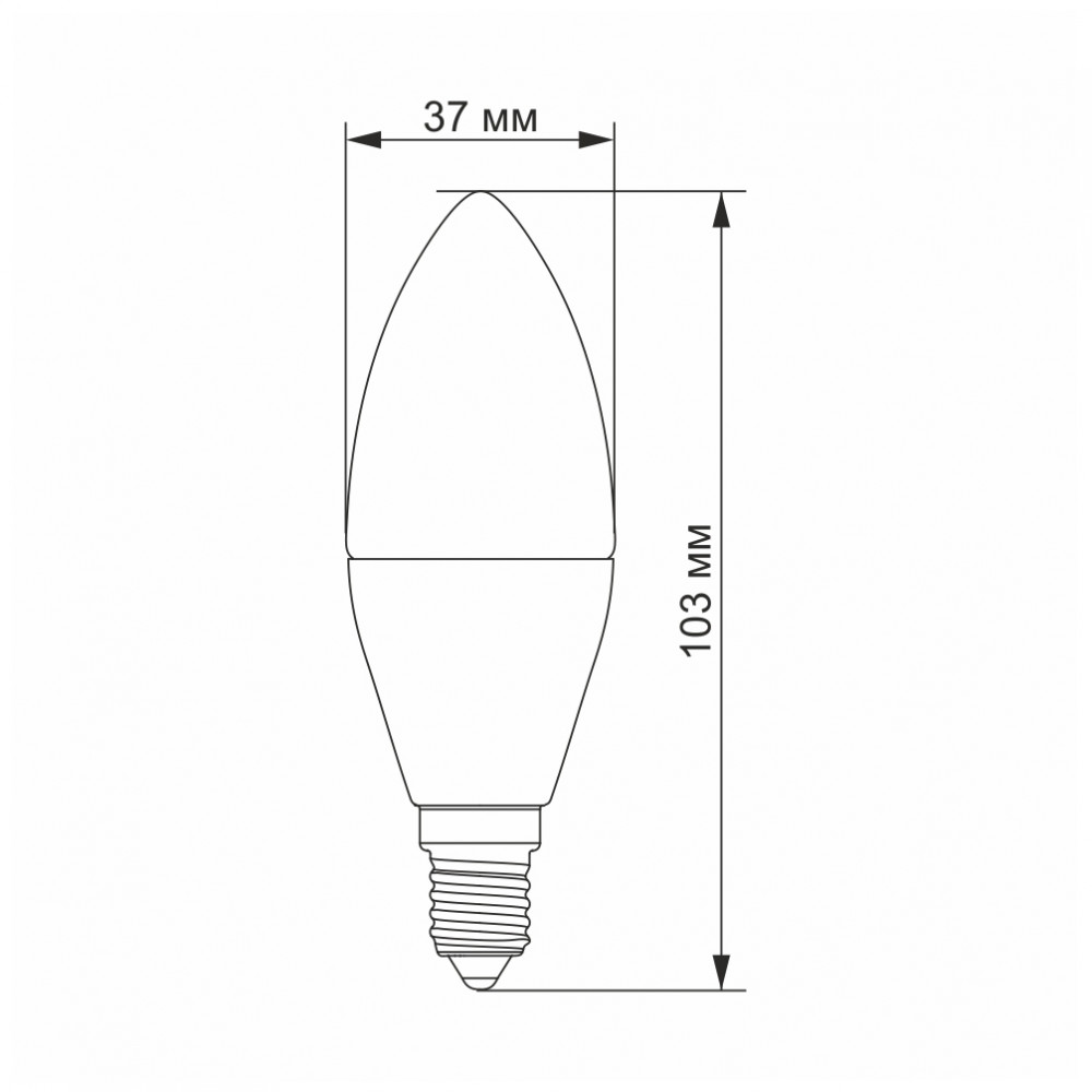 LED лампа Videx C37e 7W E14 4100K