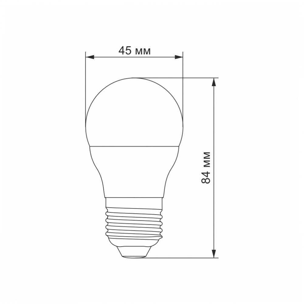 LED лампа Videx G45e 7W E27 4100K