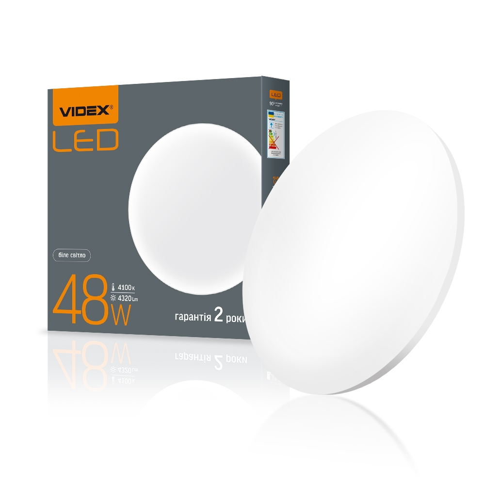 Світильник Led настінно-потолочний VIDEX 48W 4100K Матовий