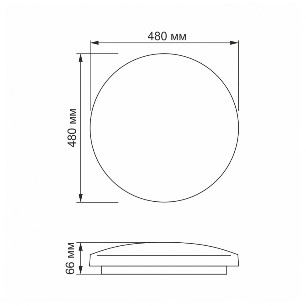 Світильник Led настінно-потолочний VIDEX 48W 4100K Матовий