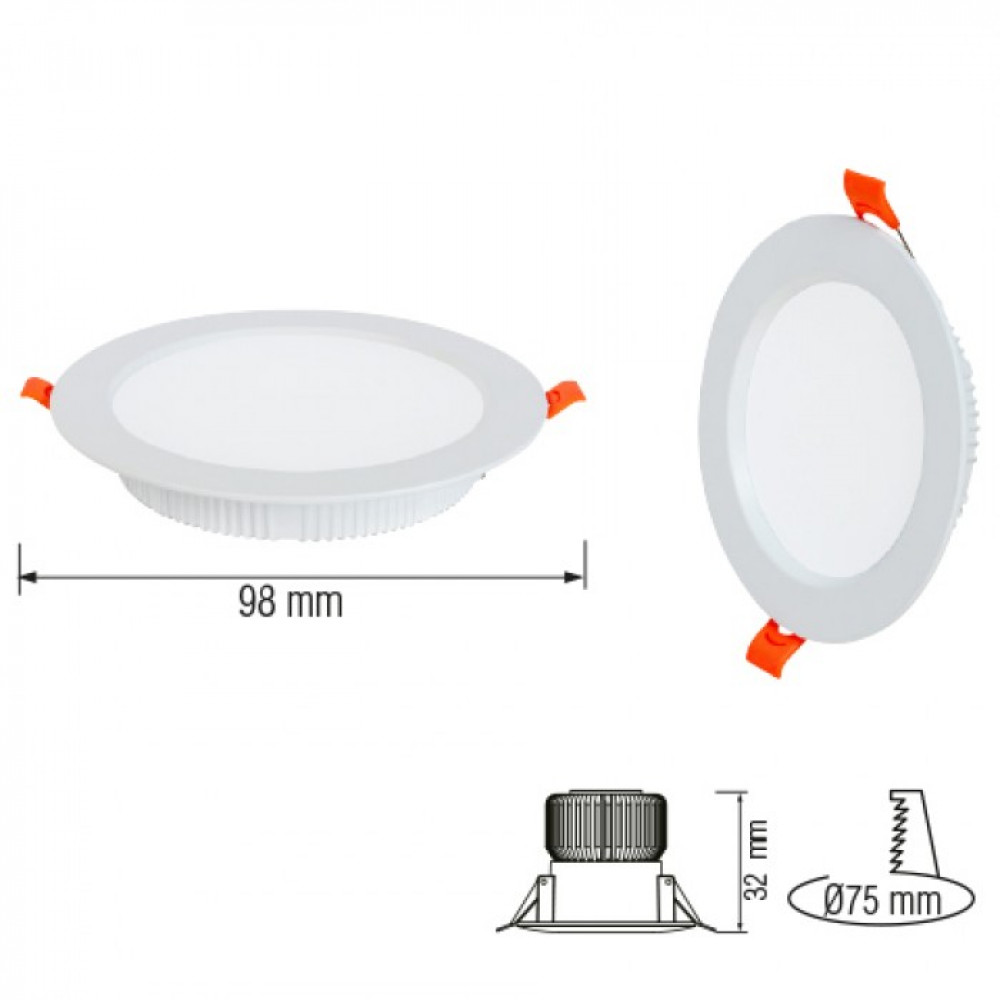 Светильник точечный 8W Horoz Electric ALEXA-8, 4200К