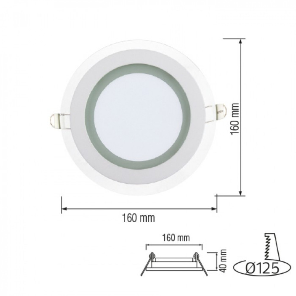 Светильник точечный 12W Horoz Electric CLARA-12, 4200К