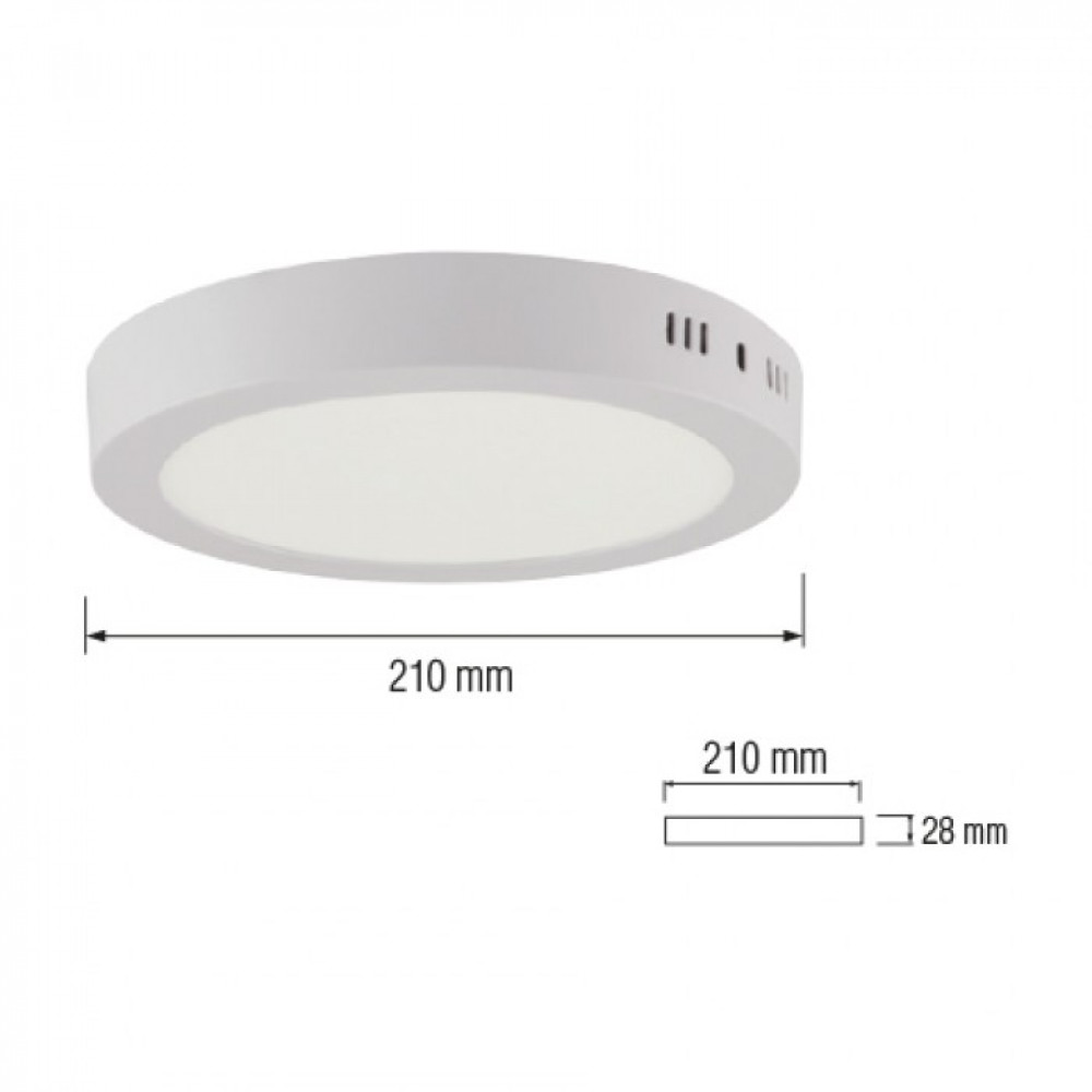 Світильник Led накладний  Horoz Electric Caroline 18W 4200K 